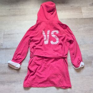 Victorias Secret LIMITED EDITION Sherpa Hooded Robe MONOGRAMED M / L Red